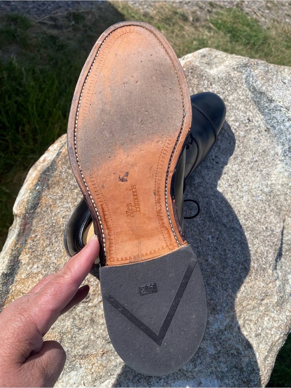 Allen Edmonds Black Cap-Toe Derby Oxfords - Picture 3 of 6